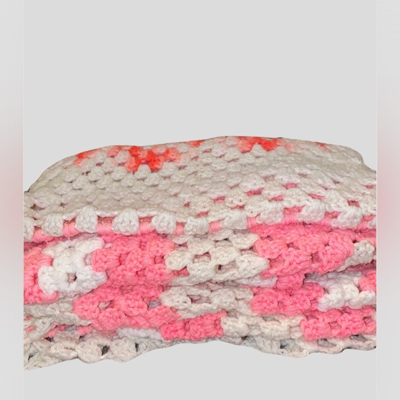 Handknit Crochet Throw Blanket 42X42” - Picture 2 of 13